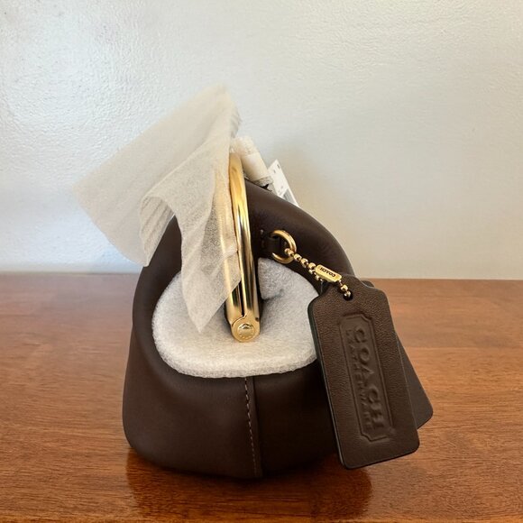 NWT Coach Runway Kisslock Frame Bag 30 in Maple - Picture 7 of 13